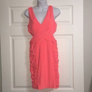 Hailey Logan Adrianna Papell Stunning Peach Side Cut Out Dress